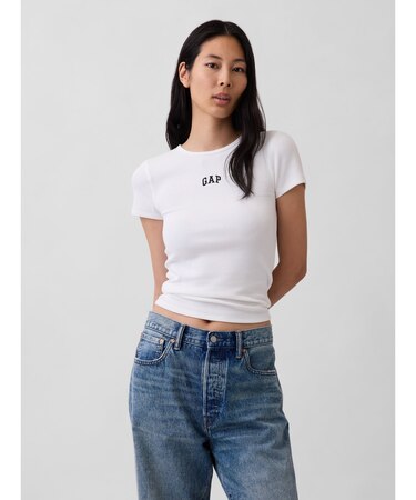 モダン リブ GAPロゴTシャツ