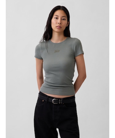 モダン リブ GAPロゴTシャツ