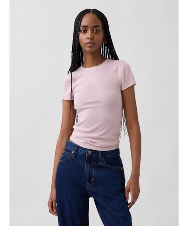 モダン リブ GAPロゴTシャツ