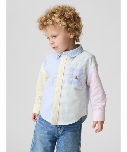 カラーブロック オックスフォードシャツ (幼児・ベビー)