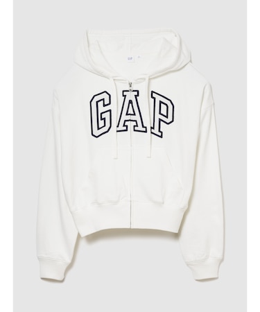 オーバーサイズ GAPロゴ フレンチテリー ジップアップパーカー