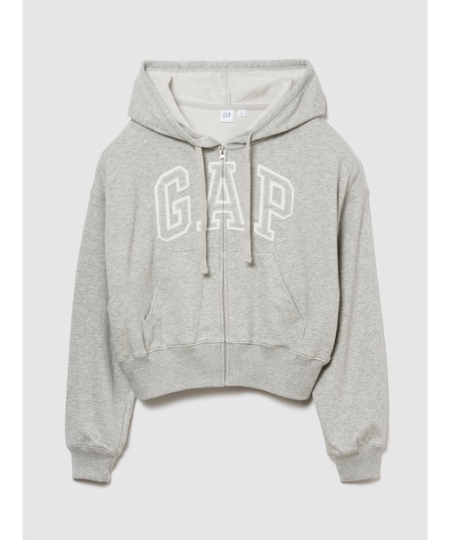 オーバーサイズ GAPロゴ フレンチテリー ジップアップパーカー