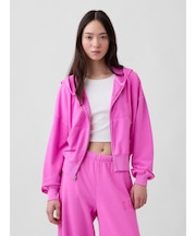 オーバーサイズ GAPロゴ フレンチテリー ジップアップパーカー