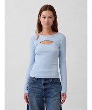 モダン カットアウトTシャツ