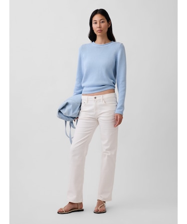 ミッドライズ リラックスフィット ストレートデニム