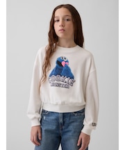 GapKids セサミストリート オーバーサイズ ウェッジ クルーネック スウェットシャツ