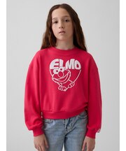 GapKids セサミストリート オーバーサイズ ウェッジ クルーネック スウェットシャツ
