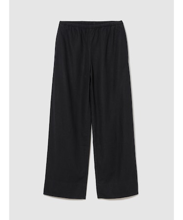 リネンブレンド リラックスフィット ワイドパンツ