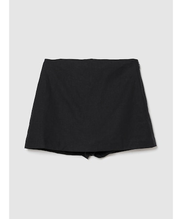 リネンブレンド ミニスカート・スコート