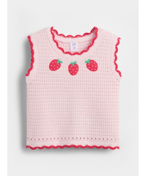 クロシェ ストロベリー ニットタンクトップ (幼児・ベビー)｜ギャップ