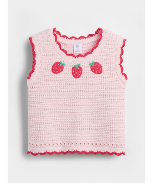 クロシェ ストロベリー ニットタンクトップ (幼児・ベビー)