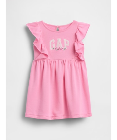 フレンチテリー ラッフルフリル GAPロゴ ワンピース (幼児・ベビー)