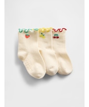 ラッフルフリル クルーソックス 3足セット (幼児・ベビー)