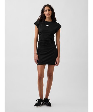 ミニGAPロゴ ルーシュ Tシャツワンピース