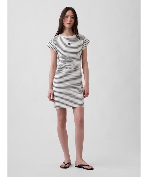 ミニGAPロゴ ルーシュ Tシャツワンピース