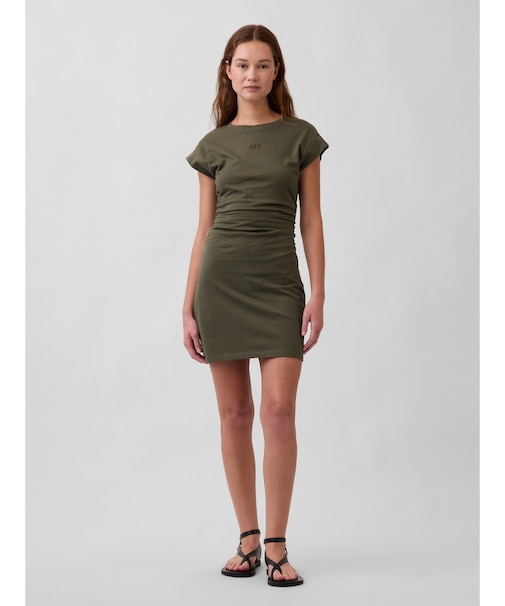 ミニGAPロゴ ルーシュ Tシャツワンピース