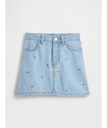 刺しゅう デニムスカート (キッズ)