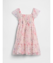 チュール フラッタースリーブ ワンピース (キッズ)