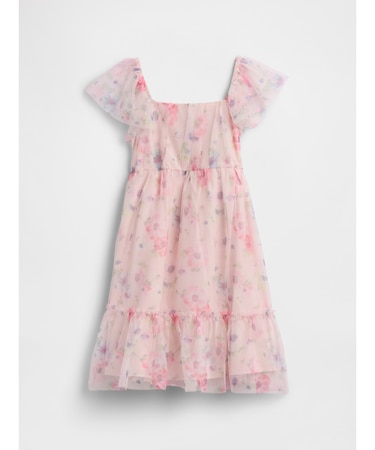 チュール フラッタースリーブ ワンピース (キッズ)