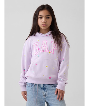 リラックスフィット GAPロゴ フレンチテリー パーカー (キッズ)