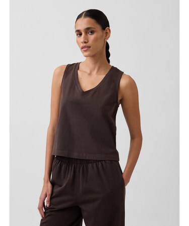 ニット クロップド タンクトップ