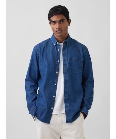 デニム ポケットシャツ