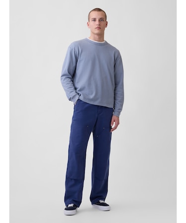 90s ルーズフィット キャンバス ダブルニー カーペンターパンツ