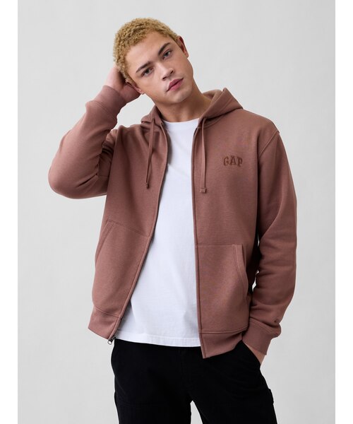 リラックスフィット GAPロゴ ジップアップパーカー｜ギャップの通販