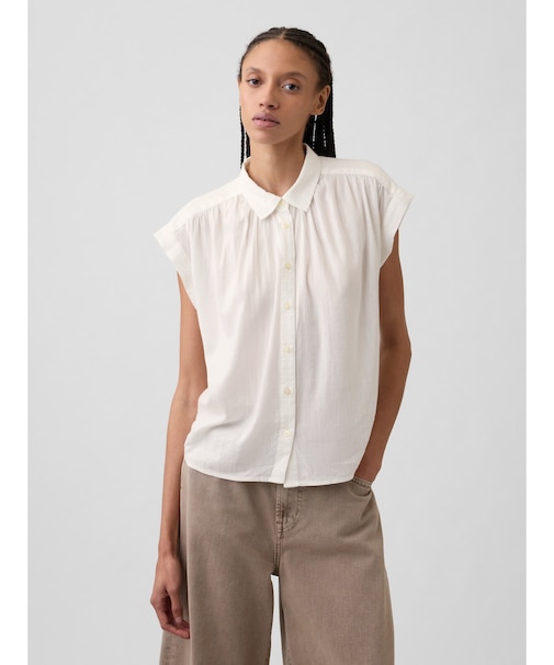 オーバーサイズ ボイルシャツ