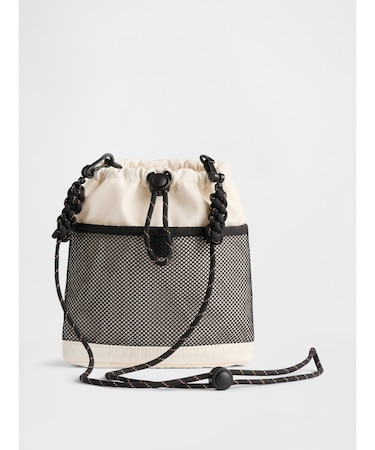 メッシュ ポケット ショルダーバッグ 小