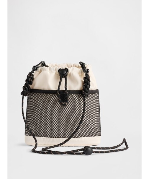 メッシュ ポケット ショルダーバッグ 小