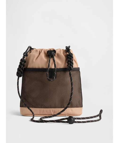 メッシュ ポケット ショルダーバッグ 小