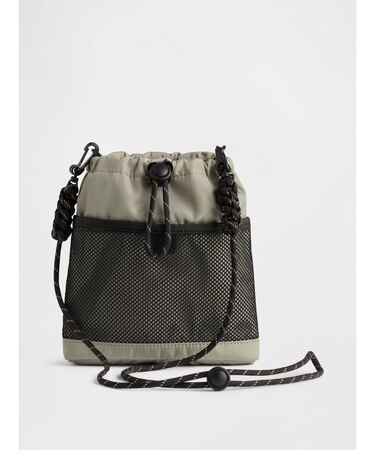 メッシュ ポケット ショルダーバッグ 小