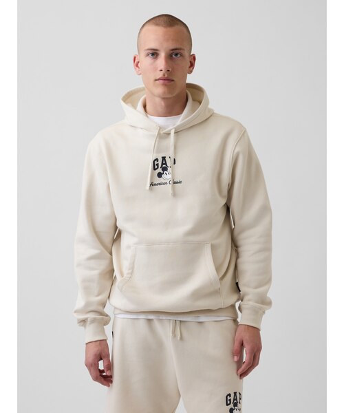 極美品　リラックスフーディ パーカー ロゴプレート ベージュ　40 zzy4i20e0400_l_a001.jpg