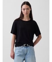 リネンブレンド リラックスフィット Tシャツ
