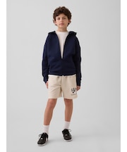 GapKids × ディズニー ミッキーマウス リラックスフィット GAPロゴ プルオンショートパンツ