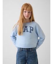 フレンチテリー ワイドネック GAPロゴ スウェットシャツ (キッズ)