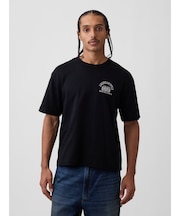 ヘビーウェイト GAPロゴ リラックスフィット クロップドTシャツ