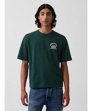 ヘビーウェイト GAPロゴ リラックスフィット クロップドTシャツ