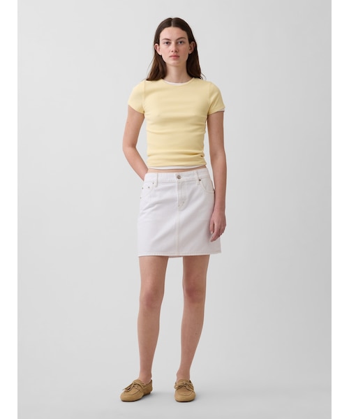 GAP デニム プレイド ミニスカート　タグ付き pw5559-04_1.jpg