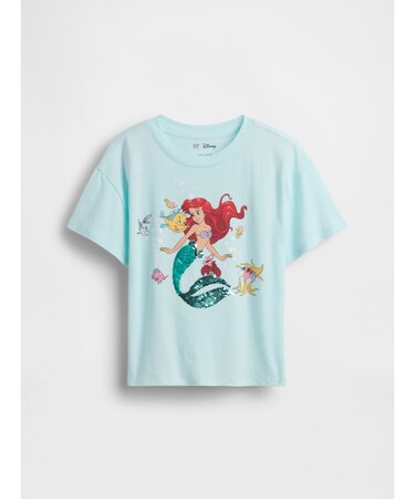 GapKids × ディズニー オーバーサイズ フリッピースパンコール グラフィックTシャツ