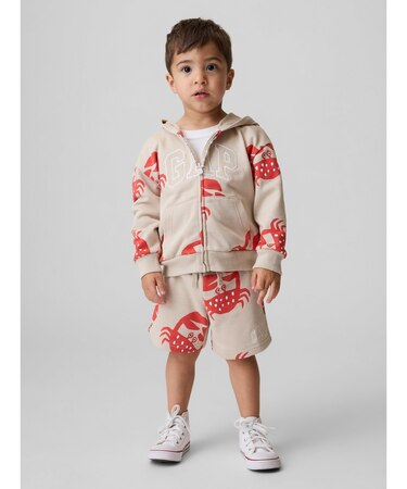 babyGap リラックスフィット GAPロゴ フレンチテリー プルオン ショートパンツ