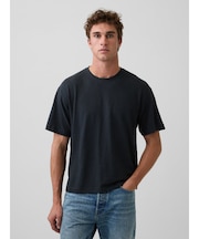 コットンリネン オーバーサイズ クロップドTシャツ