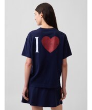 オーバーサイズ GAPハートロゴTシャツ