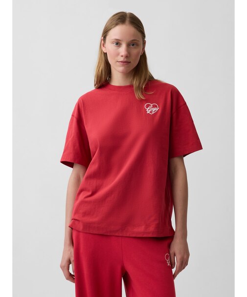 オーバーサイズ GAPハートロゴTシャツ