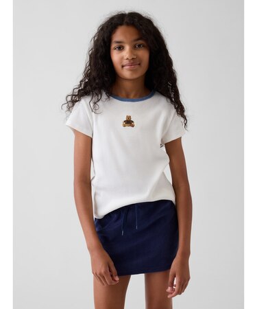 刺しゅう リブTシャツ (キッズ)