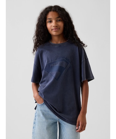 スーパーマン オーバーサイズチュニックTシャツ (キッズ)