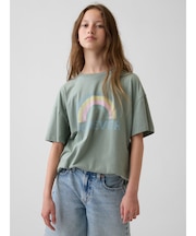 オーバーサイズ チュニック グラフィックTシャツ (キッズ)