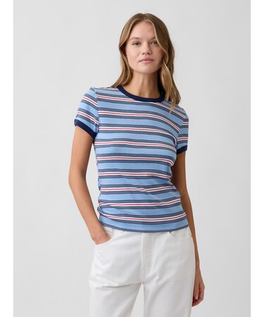 モダンリブ リンガーTシャツ