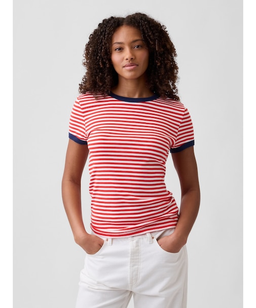 モダンリブ リンガーTシャツ
